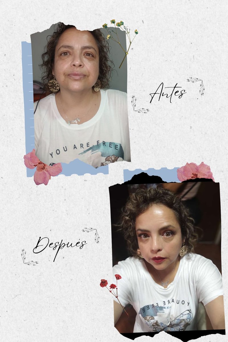 Antes y después de un maquillaje